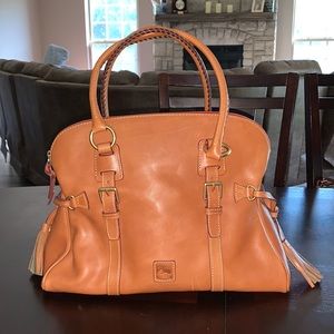 Dooney & Bourke Domed Buckle Satchel Natural color